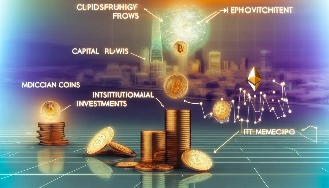 An advanced representation of cryptocurrency markets and investment shifts.