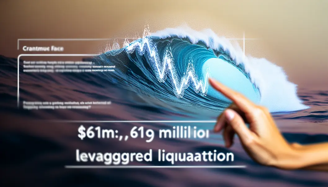 Illustration of the $619 million liquidation impact on crypto prices.